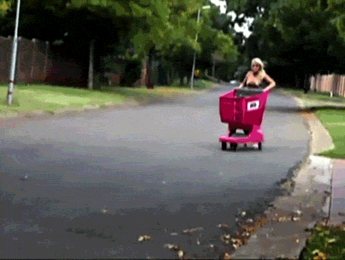 Funny Fail Gif Shopping Cart Animated Gif Images GIFs Center